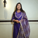 Royal Violet Zari Work Kurta Set