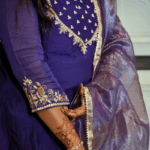 Royal Violet Zari Work Kurta Set - Image 2