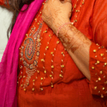 Terracotta Bloom Embroidered Suit Set - Image 2