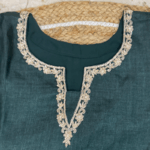 Deep Green Kurta Set with Zari & Bandhani - Image 3
