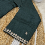 Deep Green Kurta Set with Zari & Bandhani - Image 4